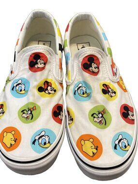 Disney Parks Exclusive 50th Anniversary VANS Slip on Sneaker Shoes M9/W10.5 EUC